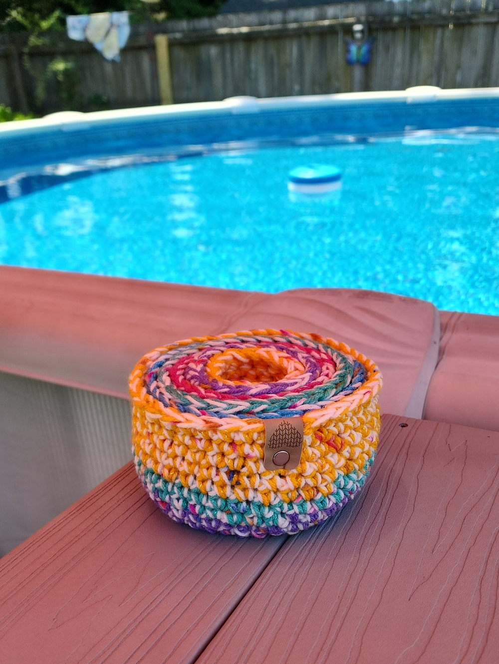 Hand Crafted Crochet Stacking Baskets